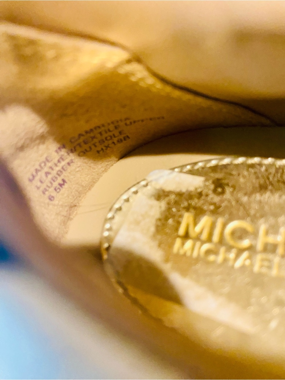 MICHAEL Michael Kors White, Tan & Leopard Accent Girls Big Kid Sneakers - Picture 6 of 10
